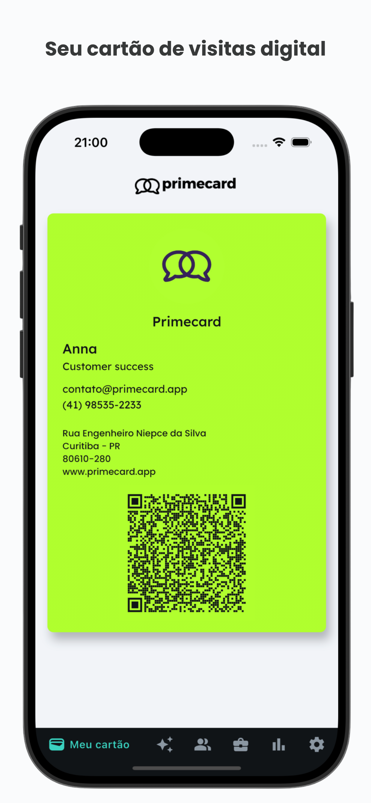 Passo 1 da jornada Primecard